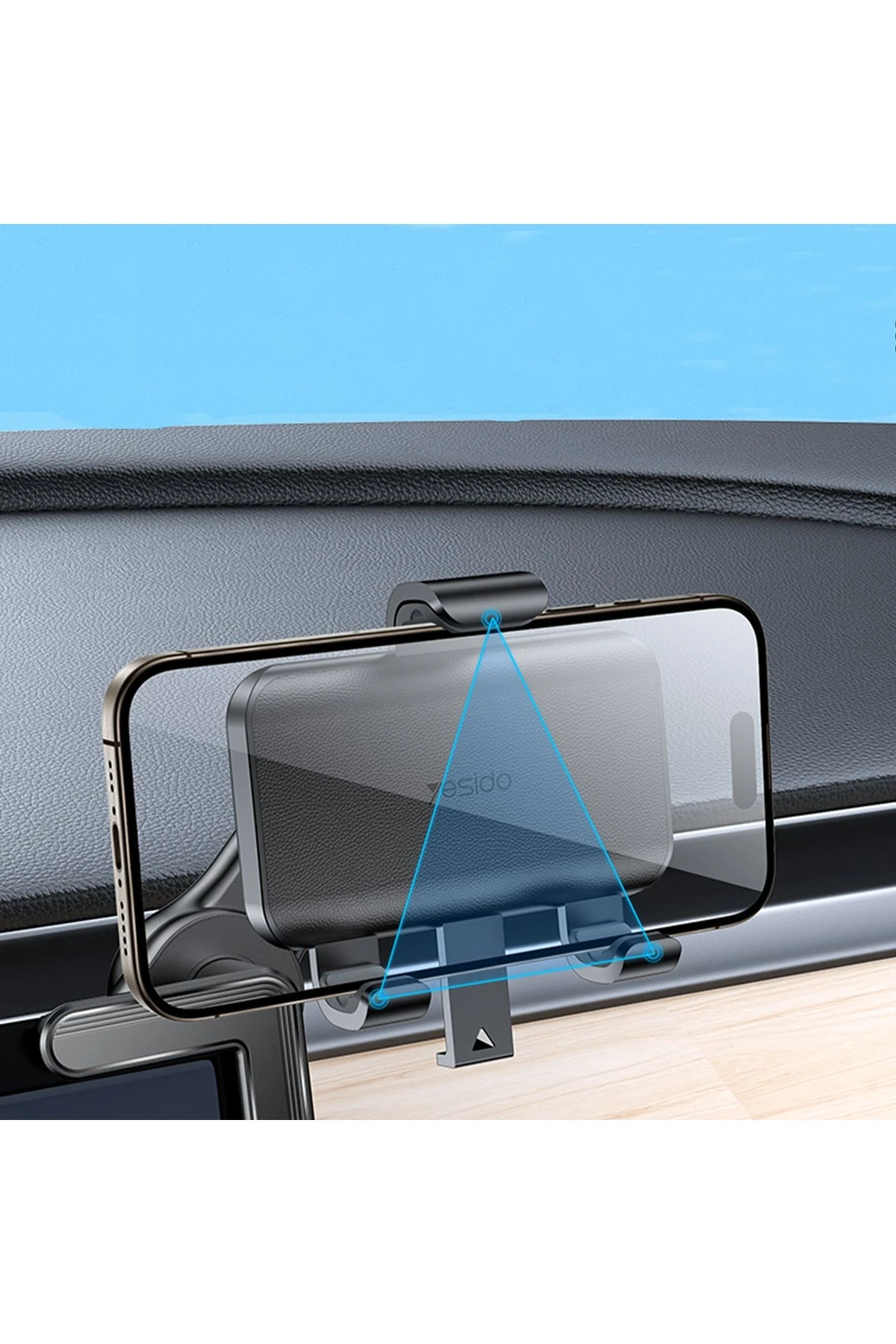Yesido C250 360 Derece Ayarlanabilir Araç CarPlay Ekranına Sabitlenen Araç Telefon Tutucu
