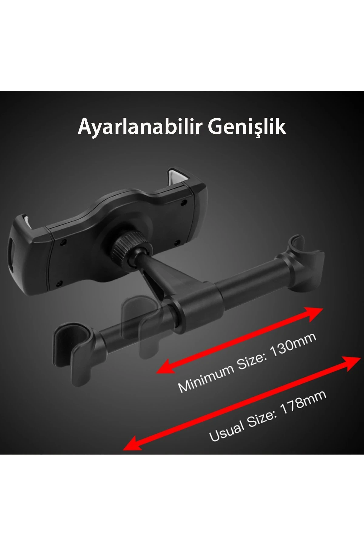 Yesido C29 360 Derece Ayarlanabilir Klipsli Koltuk Arkası Telefon Tablet Tutucu