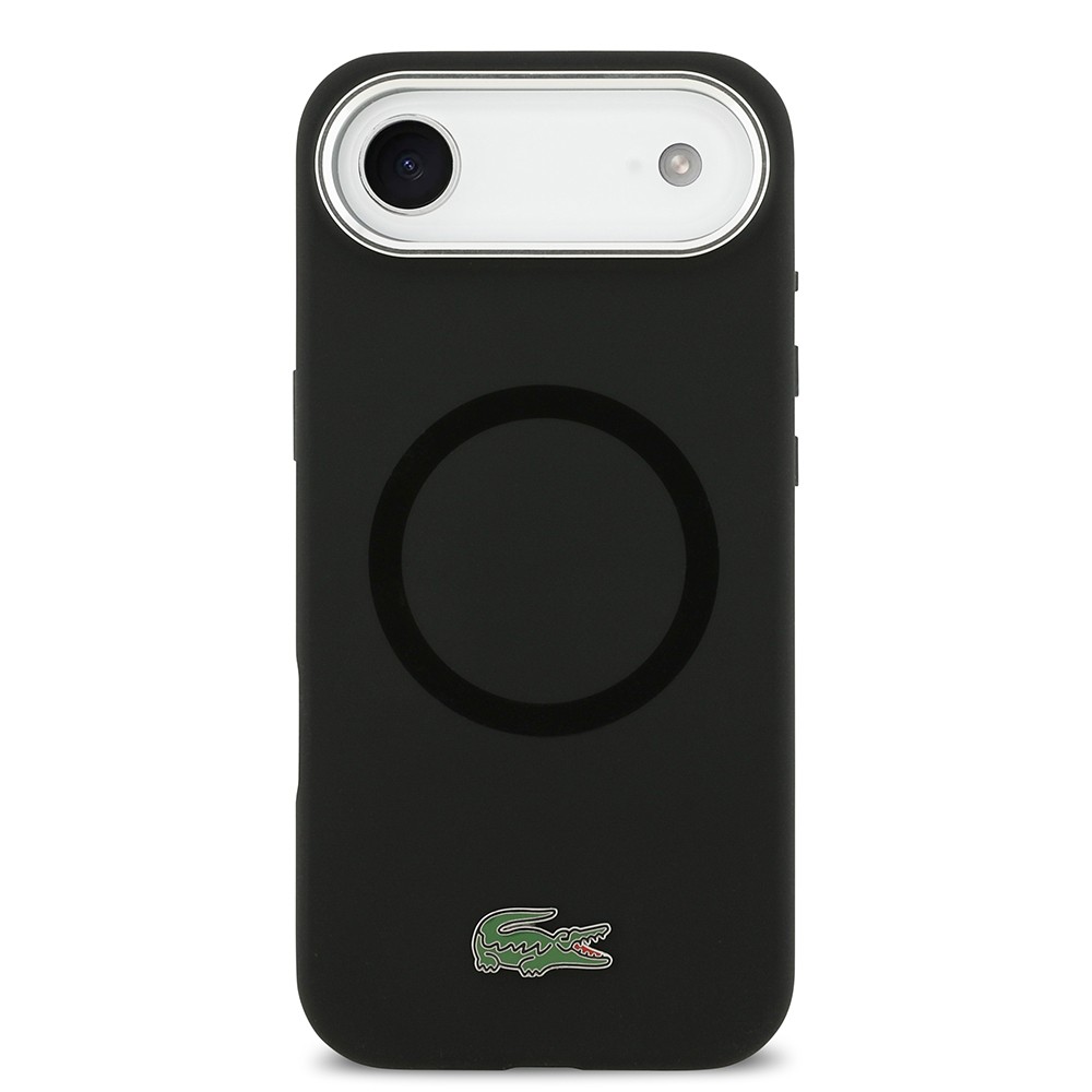 Apple iPhone 17 Air Kılıf Lacoste Orjinal Lisanslı M-safe Şarj Özellikli İkonik Logolu Metal Kamera Çerçeveli Silikon Kapak