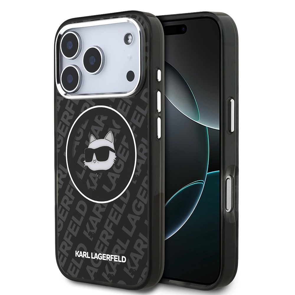 Apple iPhone 17 Pro Kılıf Karl Lagerfeld Orjinal Lisanslı IML Baskılı Choupette Heads Kapak
