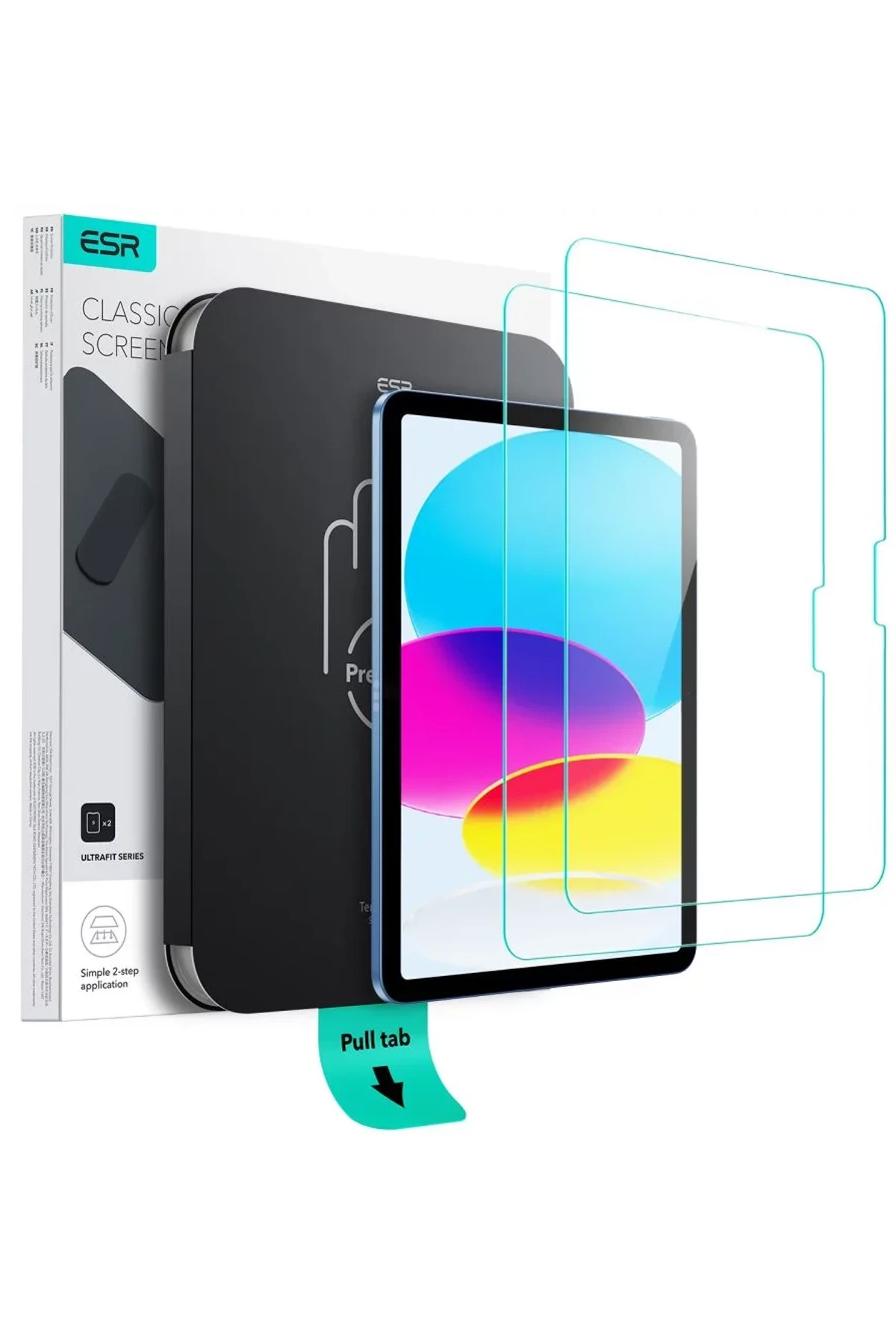 ESR Apple iPad Air 13 (2024) UltraFit Classic AutoKit 2 Adet Tablet Cam Ekran Koruyucu
