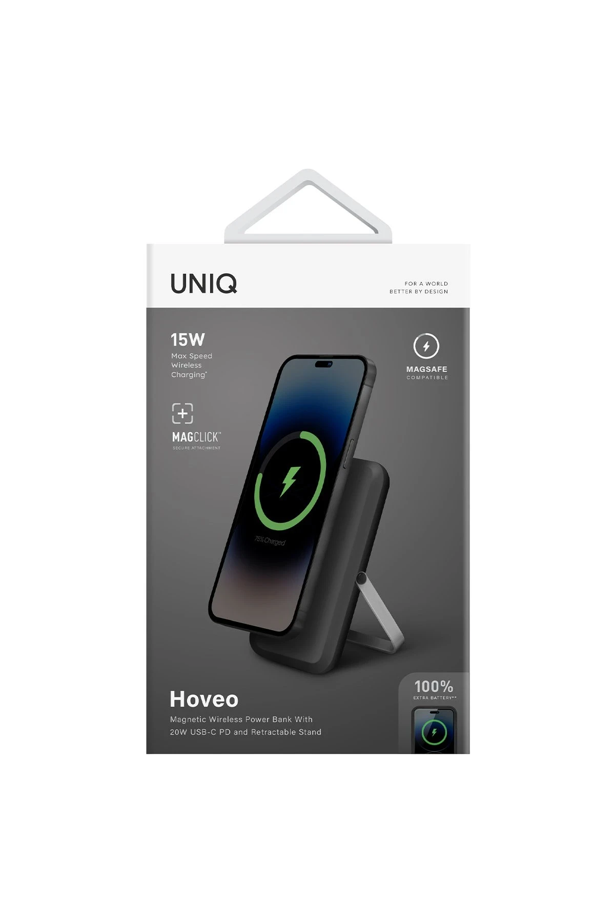 Uniq Hoveo 5.000mAh Manyetik PD Kablosuz Type-C Standlı Powerbank