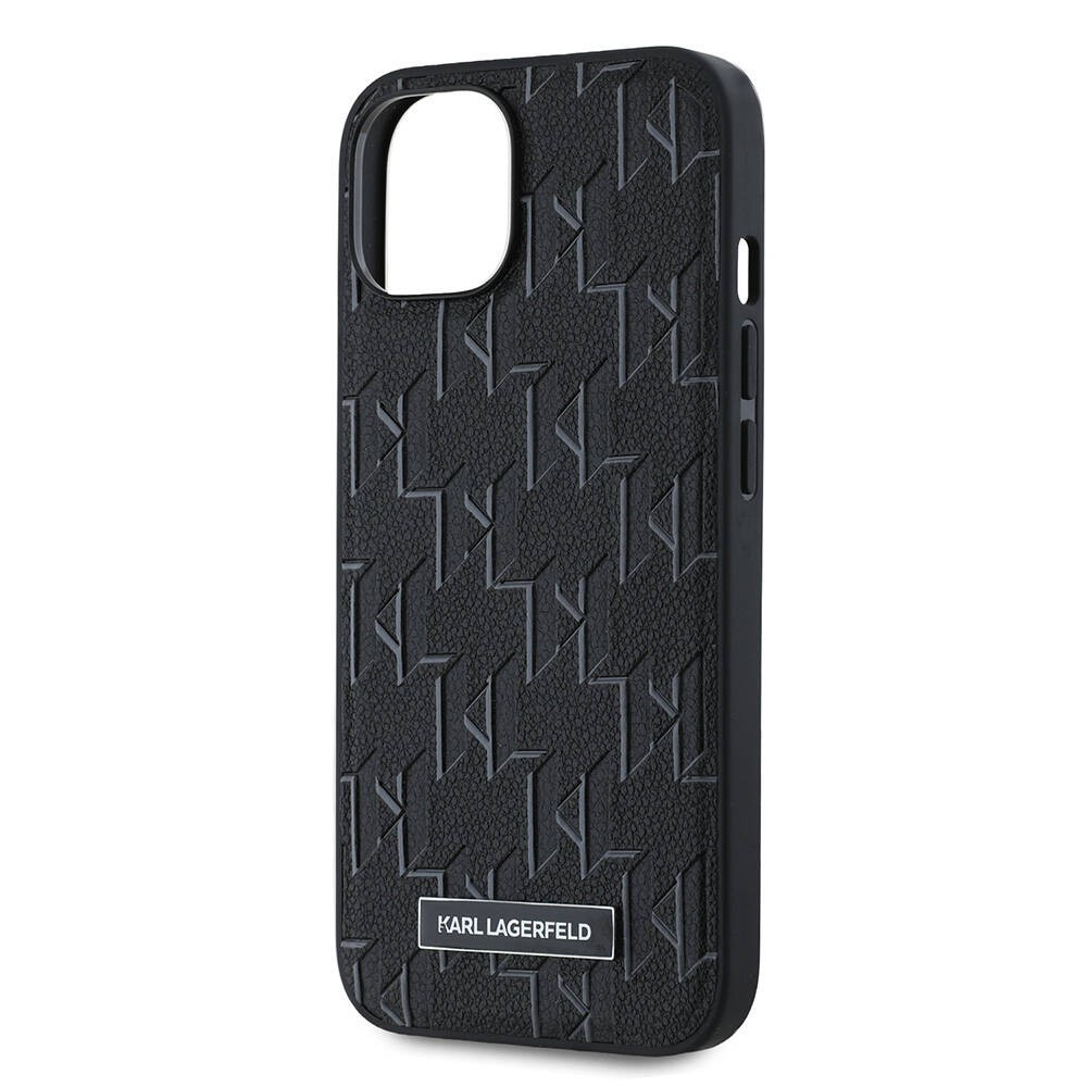 Apple iPhone 14 Kılıf Karl Lagerfeld Orjinal Lisanslı M-safe Şarj Özellikli KL Yazılı Hot Stamp Kapak