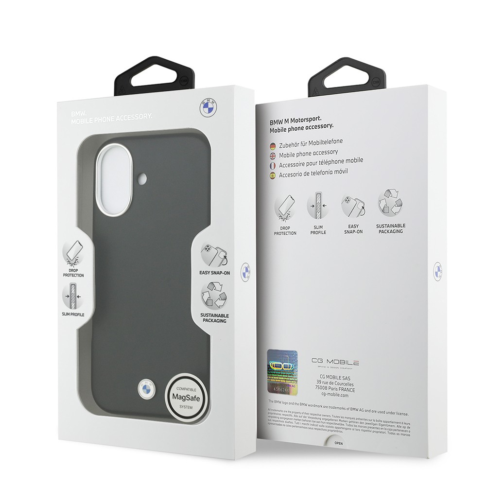 Apple iPhone 17 Kılıf BMW Orjinal Lisanslı M-safe Şarj Özellikli Metal Logolu Tam Kaplama Deri Kapak