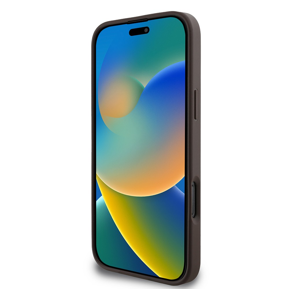 Apple iPhone 16 Pro Kılıf Guess Orjinal Lisanslı M-safe Şarj Özellikli 4G Şerit Tasarımlı Printed Kapak