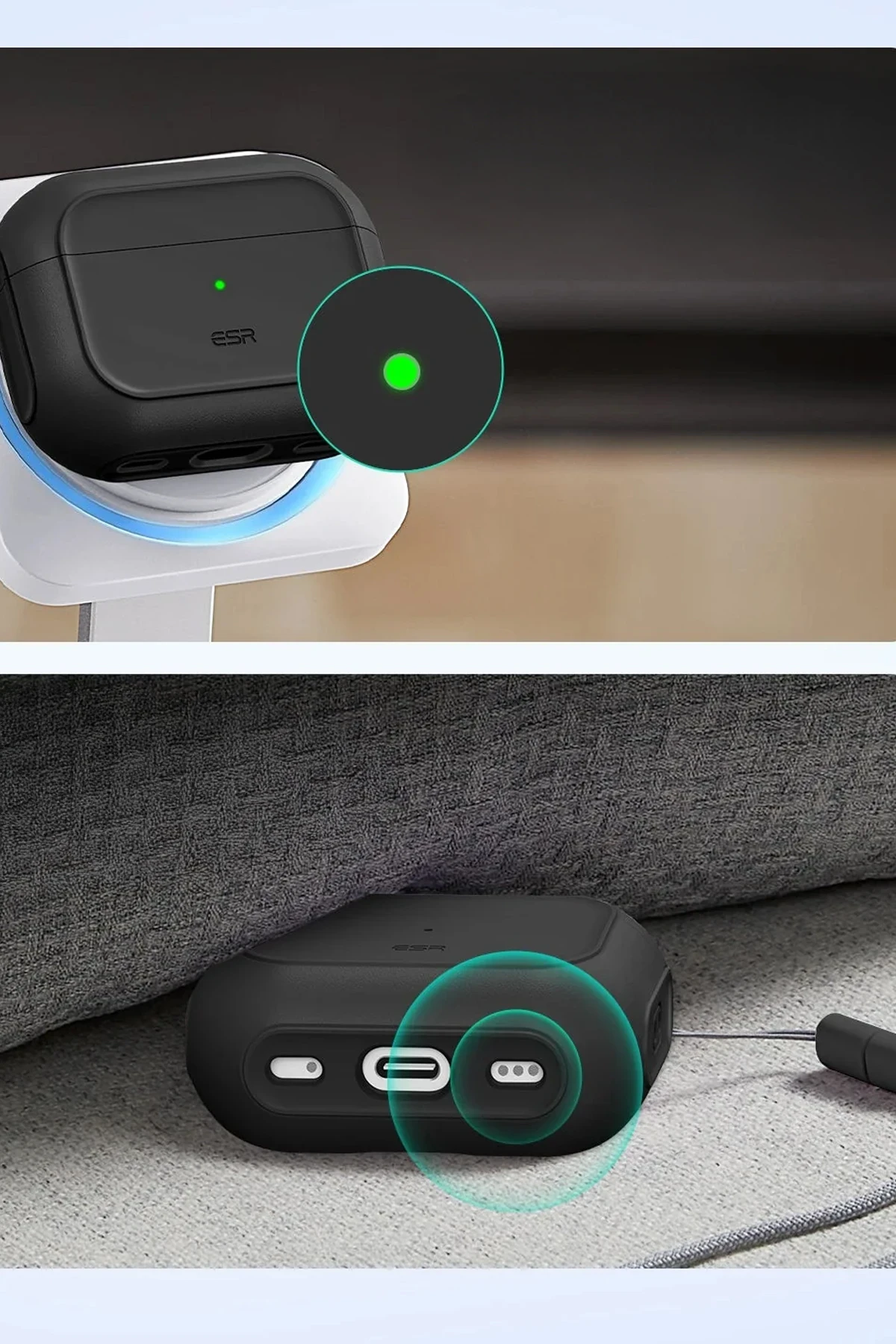 ESR Apple Airpods Pro 3 (3.Nesil) Orbit Hybrid Magsafe Şarj Destekli Kılıf