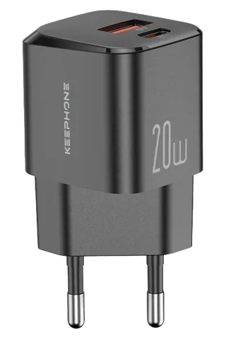 Keephone Rapid CH23061 1 Adet 20W Type-C ve 1 Adet 18W USB Çıkışlı PD Şarj Cihazı