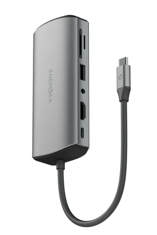 Energea AluHub Max 100W Type-C PD Şarj Destekli 11in1 4K Hub Dönüştürücü