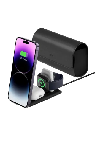 ESR HaloLock 3in1 20W PD Type-C Çıkışlı ve Saat ile Airpods İçin Kablosuz Şarj Destekli Şarj Seti