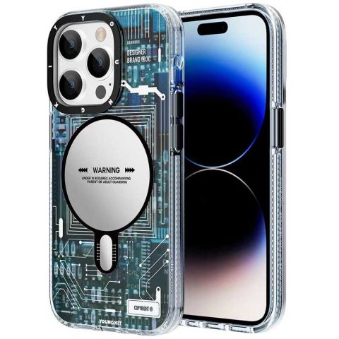 Apple iPhone 14 Pro Kılıf M-safe Şarj Özellikli YoungKit Technology Serisi Kapak