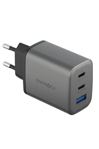 Energea AmpCharge GaN65 2 Adet 65W Type-C ve 30W USB 3.0 Çıkışlı Hızlı Şarj Aleti