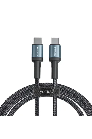 Yesido CA78 1.2M 60W Hasırlı Type-C to Type-C PD Hızlı Şarj Kablosu