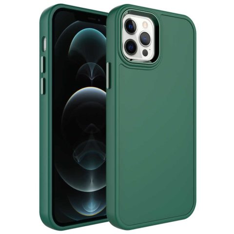 Apple iPhone 13 Pro Kılıf Metal Çerçeve ve Buton Tasarımlı Sert Zore Botox Kapak