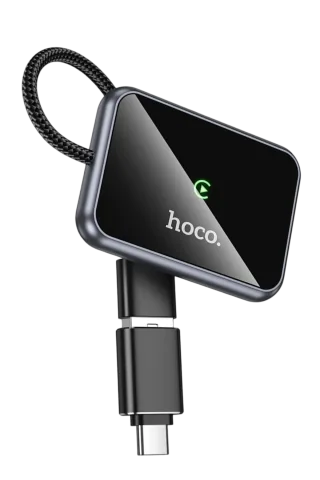 Hoco. HU1 Way 2in1 Type-C to USB Dönüştürücülü Kablosuz CarPlay Adaptör