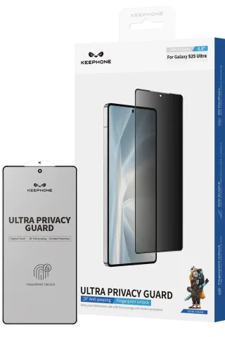 Keephone Samsung Galaxy S25 Plus Ultra Privacy 2.5D Cam Ekran Koruyucu