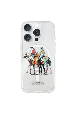 Santa Barbara Polo Racquet Club iPhone 16 Pro Willie Şeffaf Magsafe Kapak - Geometry