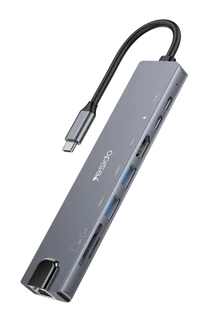Yesido HB27 8in1 100W PD 1 GBPS Ethernet 4K Hub Dönüştürücü