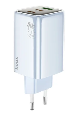 Hoco. N49 Glorious 2 Adet Type-C ve 1 Adet USB Çıkışlı Ekstra Type-C to Type-C Kablolu 65W PD Hızlı Şarj Aleti