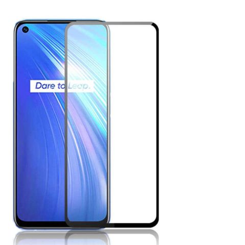 Realme 6 Zore Kenarları Kırılmaya Dayanıklı Cam Ekran Koruyucu