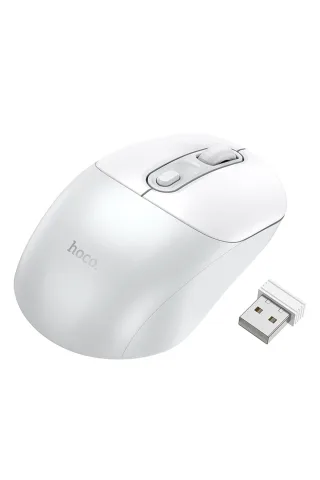 Hoco. GM28 2.4G Business Kablosuz Mouse - Beyaz-Gri