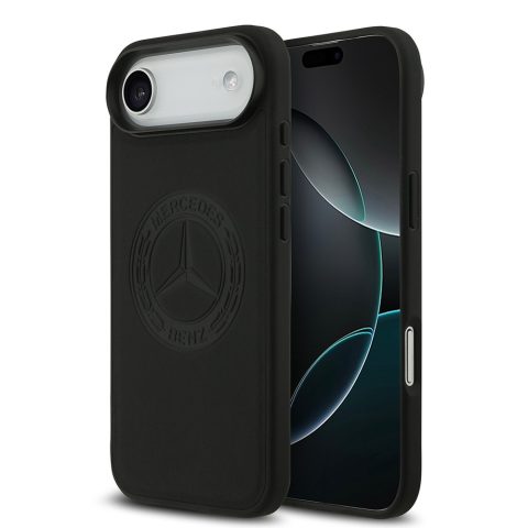 Apple iPhone 17 Air Kılıf Mercedes Benz Orjinal Lisanslı M-safe Şarj Özellikli Hakiki Deri Nostaljik Yıldız Dizayn Kapak