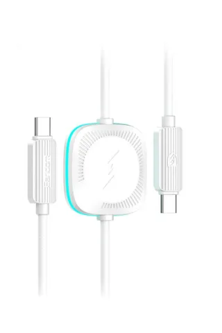 Earldom WC42 1.2M 60W Type-C to Type-C ve 2.5W Kablosuz Saat Şarj Çıkışlı 2in1 PD Hızlı Şarj Kablosu