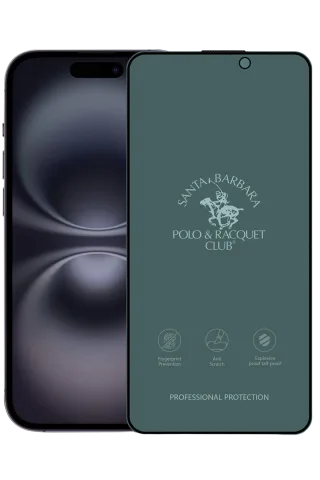 Santa Barbara Polo Racquet Club iPhone 16 Plus 3D Premium Hayalet Cam Ekran Koruyucu