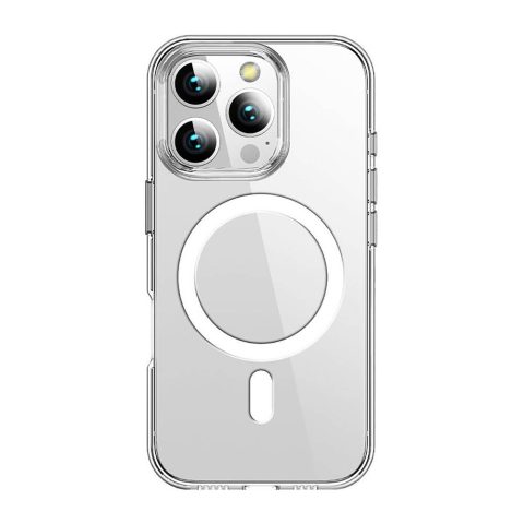 Apple iPhone 16 Pro Max Kılıf M-safe Şarj Özellikli Transparan Sert PC Wlons Pita Kapak