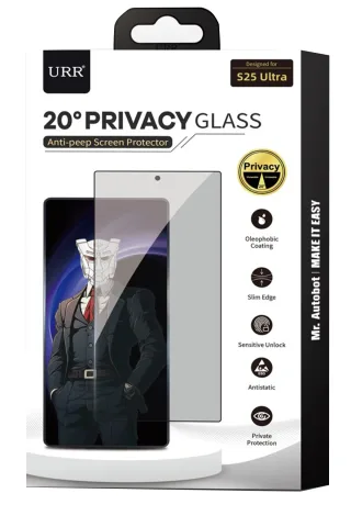 URR Samsung Galaxy S25 Ultra 2.5D HD 20º Privacy Cam Ekran Koruyucu