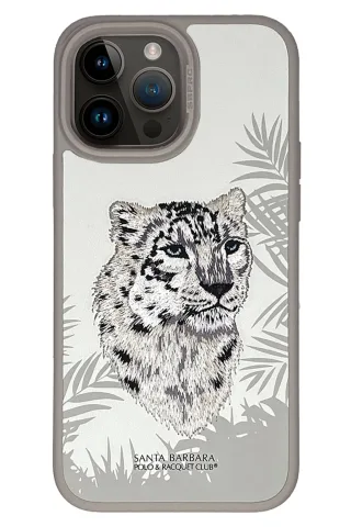 Santa Barbara Polo Racquet Club iPhone 15 Pro Savanna Kapak - Snow Leopard