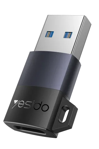 Yesido GS34 USB to Type-C 480 Mbps Data ve 18W Hızlı Şarj Destekli OTG Dönüştürücü