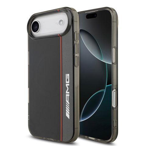 Apple iPhone 17 Air Kılıf AMG Orjinal Lisanslı M-safe Şarj Özellikli IML Baskı Logolu Çift Katmanlı Bow Lines Kapak