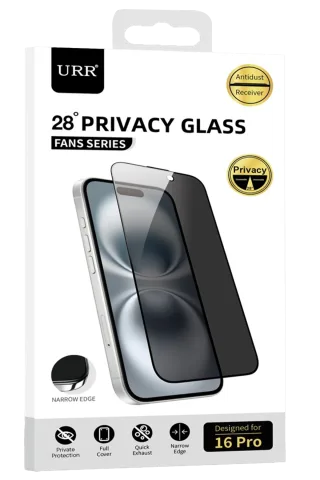 URR iPhone 16 Pro Fans Series Premium Hayalet Cam Ekran Koruyucu