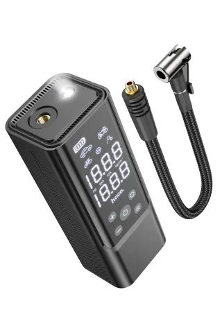 Hoco. ZP7 Çok Fonksiyonlu Dijital Göstergeli 5.000 mAh Bataryalı Akıllı Kablosuz Hava Kompresörü