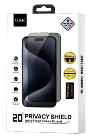 URR iPhone 16 Plus HD Privacy Cam Ekran Koruyucu
