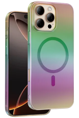 Keephone iPhone 16 Pro Max Fantasia Gökkuşağı Magsafe Kılıf