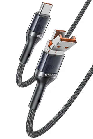 Yesido CA165C 1.2M 2in1 Bir Ucu USB ve Type-C to Type-C PD Hızlı Şarj Kablosu