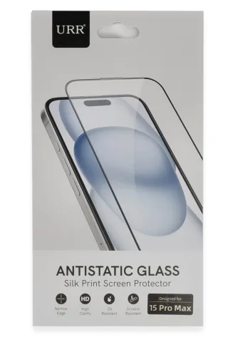 URR iPhone 15 Pro Max 2.5D Antidust HD Cam Ekran Koruyucu