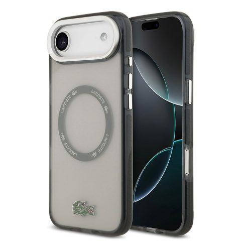 Apple iPhone 17 Air Kılıf Lacoste Orjinal Lisanslı M-safe Şarj Özellikli İkonik Timsah Logolu Buzlu Kapak