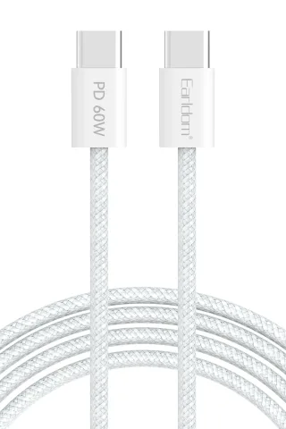 Earldom EC-190CC 2M 60W iPhone 15 Serisi ile Uyumlu Type-C to Type-C PD Hızlı Şarj Kablosu