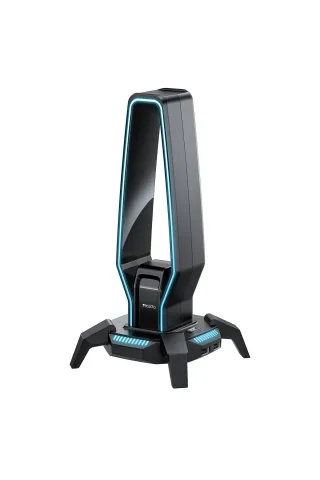 Yesido HB25 3 Adet USB Çıkışlı RGB Kulaklık ve Gamepad Standı