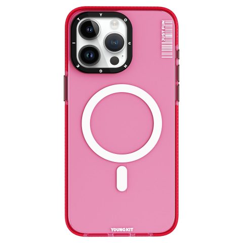 Apple iPhone 15 Pro Max Kılıf M-safe Şarj Özellikli YoungKit Crystal Color Serisi Kapak