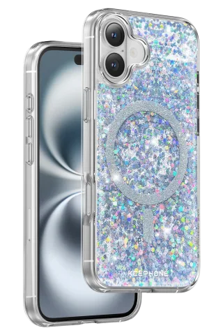 Keephone iPhone 16 Interstellar Glitter Magsafe Kılıf