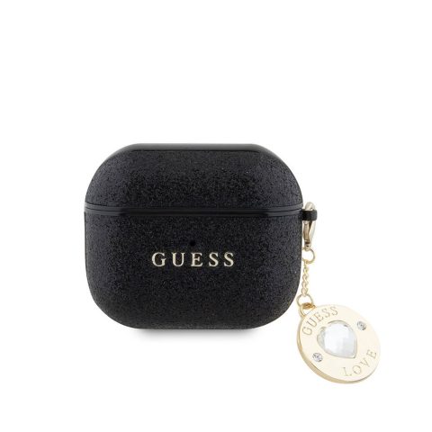 Apple Airpods 3. Nesil Kılıf Guess Orjinal Lisanslı Glitter Elmas Kalp Süs Zincirli Kapak