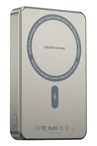 Keephone PB34 Lucci 10.000 mAh 20W Type-C 22.5W USB QC 15W Kablosuz Şarj PD Magsafe Powerbank