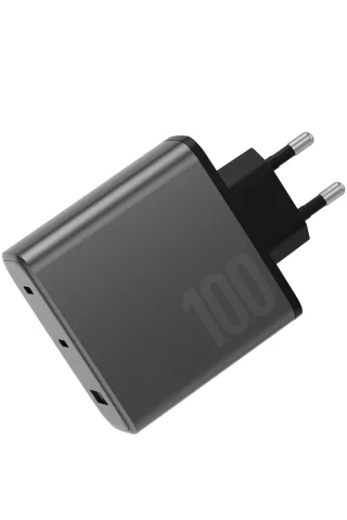 Energea AmpCharge GaN100 2 Adet 100W Type-C ve 30W USB 3.0 Çıkışlı Hızlı Şarj Aleti