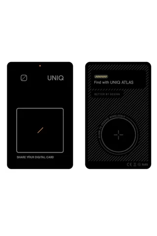 Uniq Atlas NFC Find My Destekli Dijital Göstergeli Kablosuz Şarjlı Dijital Kart