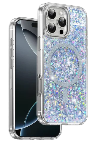 Keephone iPhone 16 Pro Max Interstellar Glitter Magsafe Kılıf