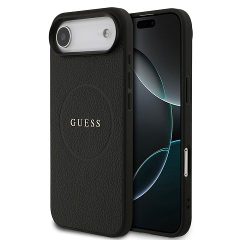 Apple iPhone 17 Air Kılıf Guess Orjinal Lisanslı M-safe Şarj Özellikli Yazı Logolu PU Deri Kapak