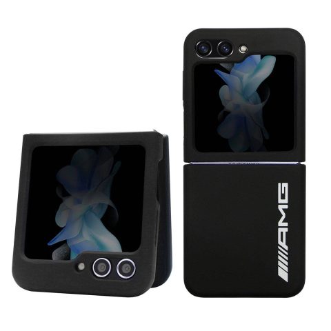 Galaxy Z Flip 5 Kılıf AMG M-safe Şarj Özellikli Büyük Logo Dizayn Orjinal Lisanslı Kapak